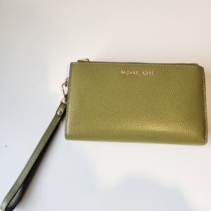 Michael Kors Olive Green Wristlet